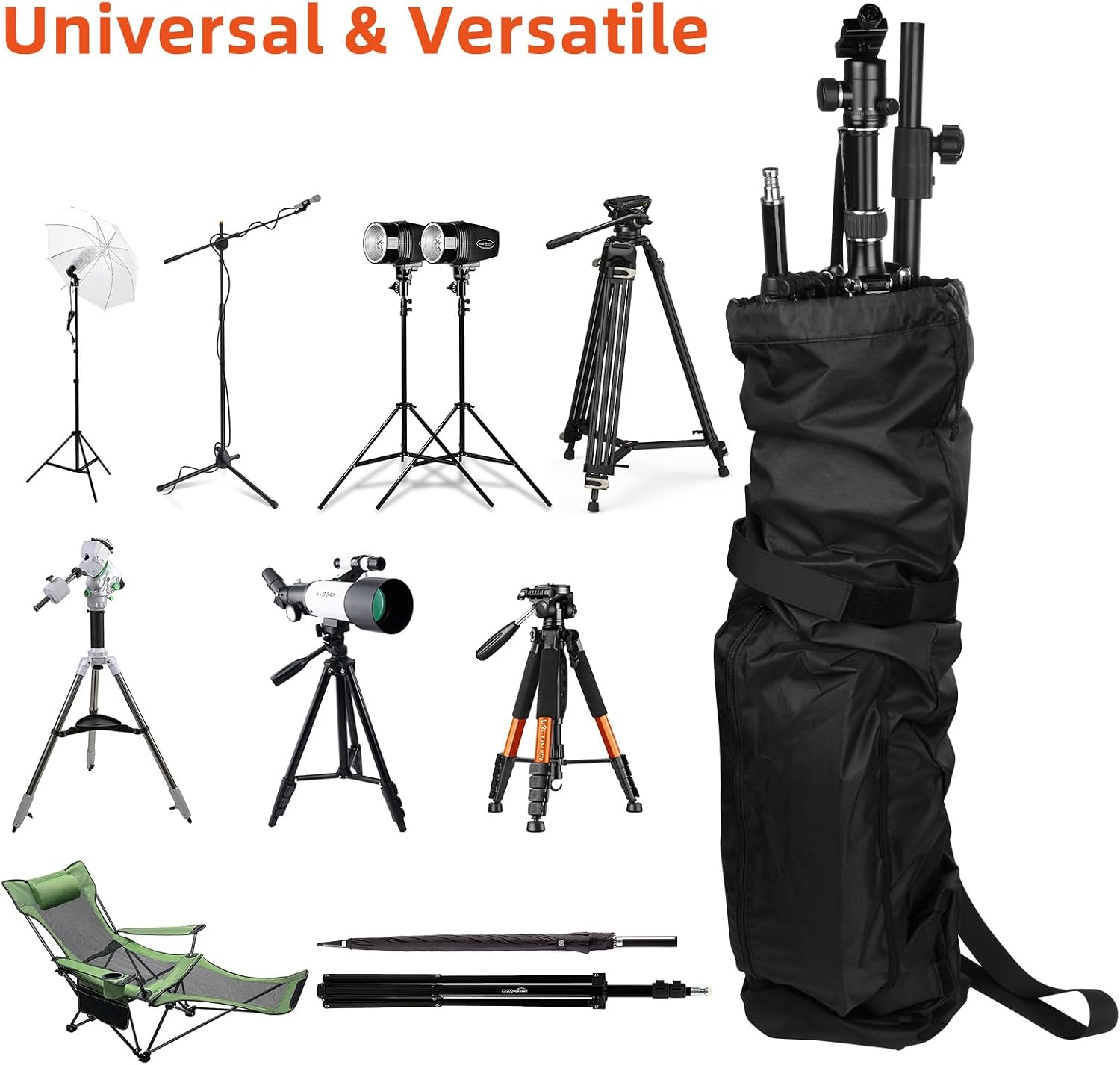 Tripod Bag, Heavy Duty Nylon Carrying Case Fits Tripod Up to 45" image 3