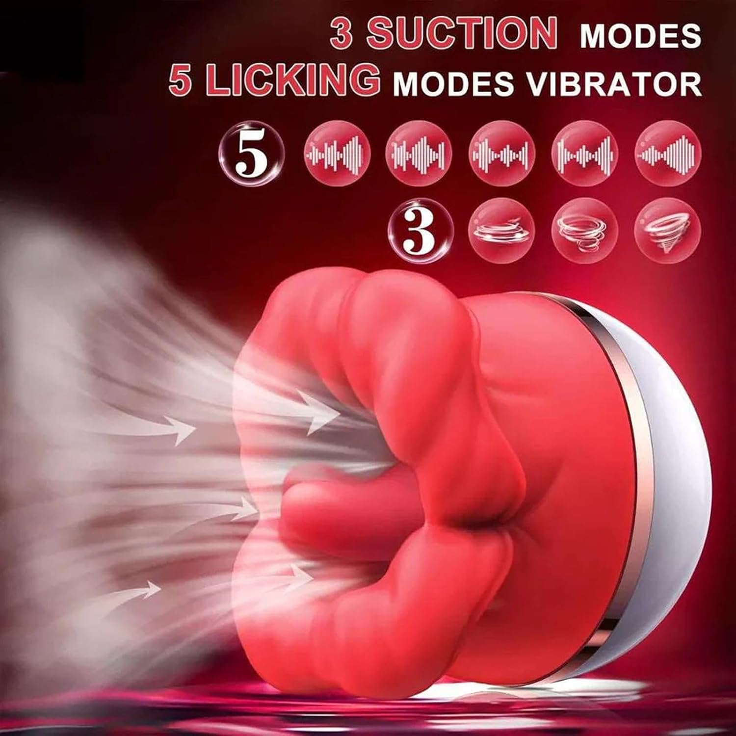Big Mouth Vibrator Tongue Sucking Masturbator for Women -Sex Toys for Clitoral Nipples with 3 Suction & 5 Licking Modes, Adult Toys Mimic Oral Sex for Couple