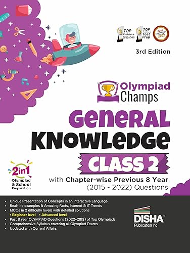Olympiad Champs General Knowledge Class 2 with Chapter-wise Previous 8 Year (2015 - 2022) Questions 3rd Edition | Complete Prep Guide with Theory, PYQs, Past &amp; Practice Exercise |