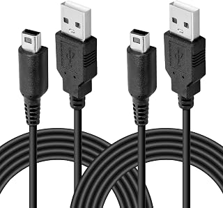 DSi Charger,1.2M/4FT 3DS 2DS Lite Charger Cable Power USB Charging Cord for Compatible with Nintendo New 3DS/3DS XL/2DS/2DS XL/DSi XL Lite Black Wall Charger and Car Charger(2 Pack)