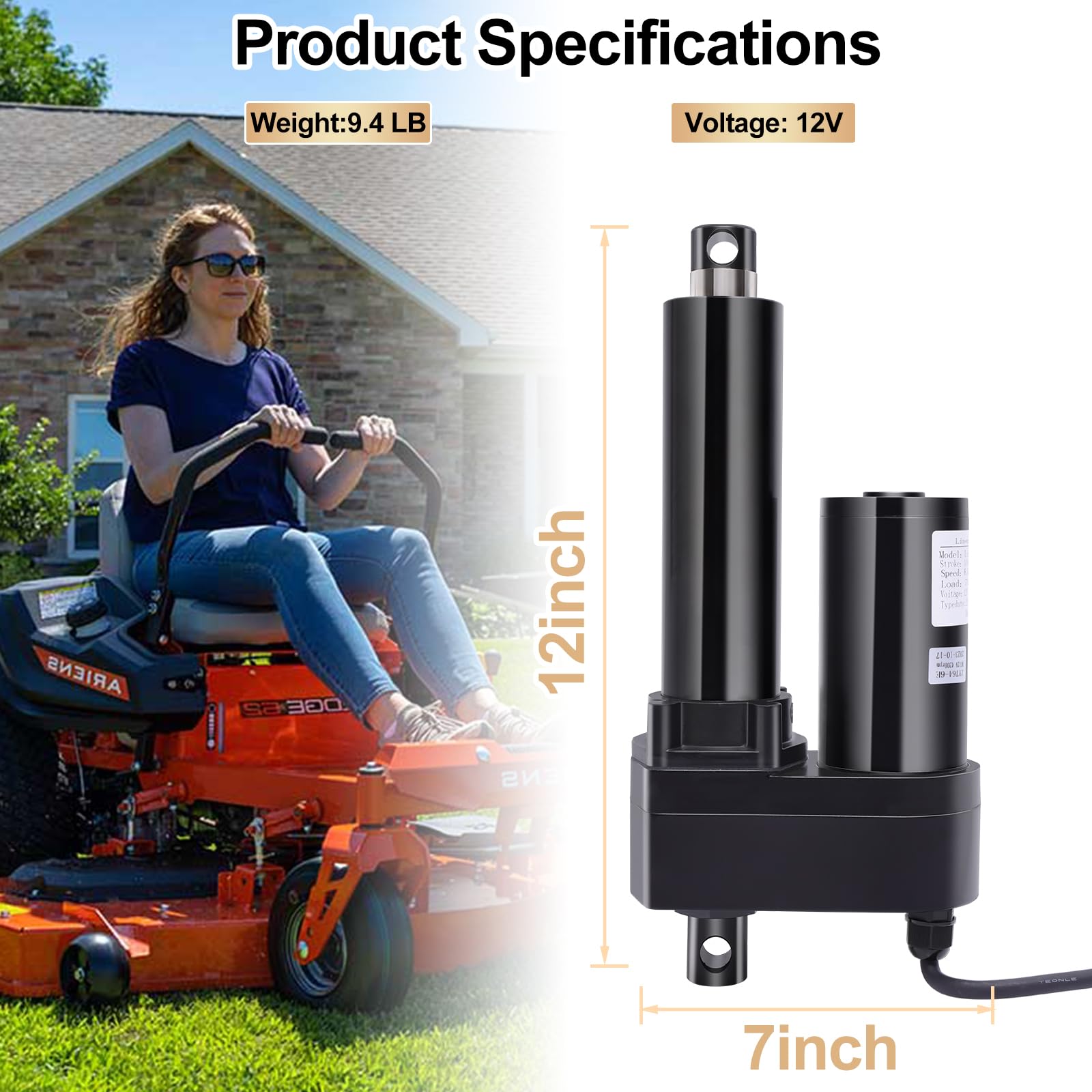 Badboy Zero Turn Mower Actuator Bad Boy 035-7033-00 Deck Lift