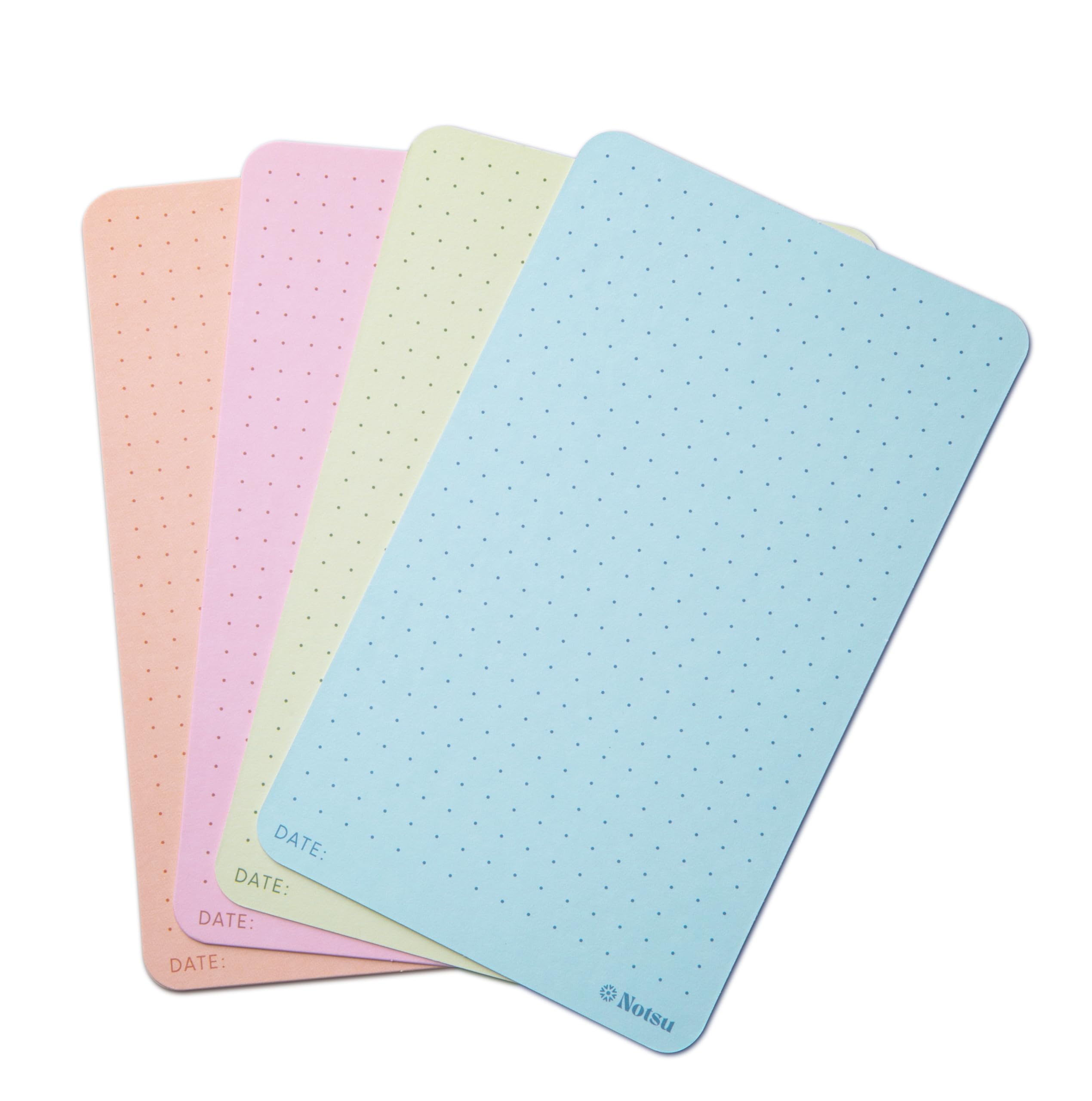Notsu Dotted Colored Note Cards 3x5 inch, 40 ct