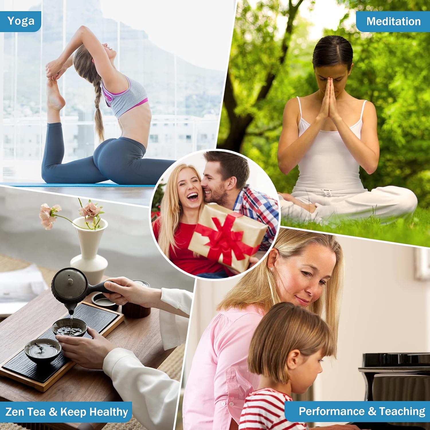 Steel Tongue Drum 12 Inch 15 Notes: Handpan Drums Set with Music Book Mallets Carry Bag - Hand Pan Instrument for Adults Musical Education Meditation Yoga Chakra (Blue)