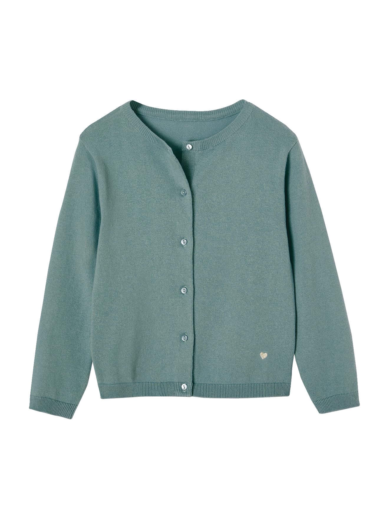 VERTBAUDET Gilet Fille Maille Fine Basics Vert émeraude 8A