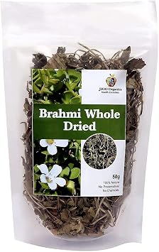 CROW Jioo Organics Dry Brahmi Leaves, Neerbrahmi, Water Hyssop Pack of 50 g