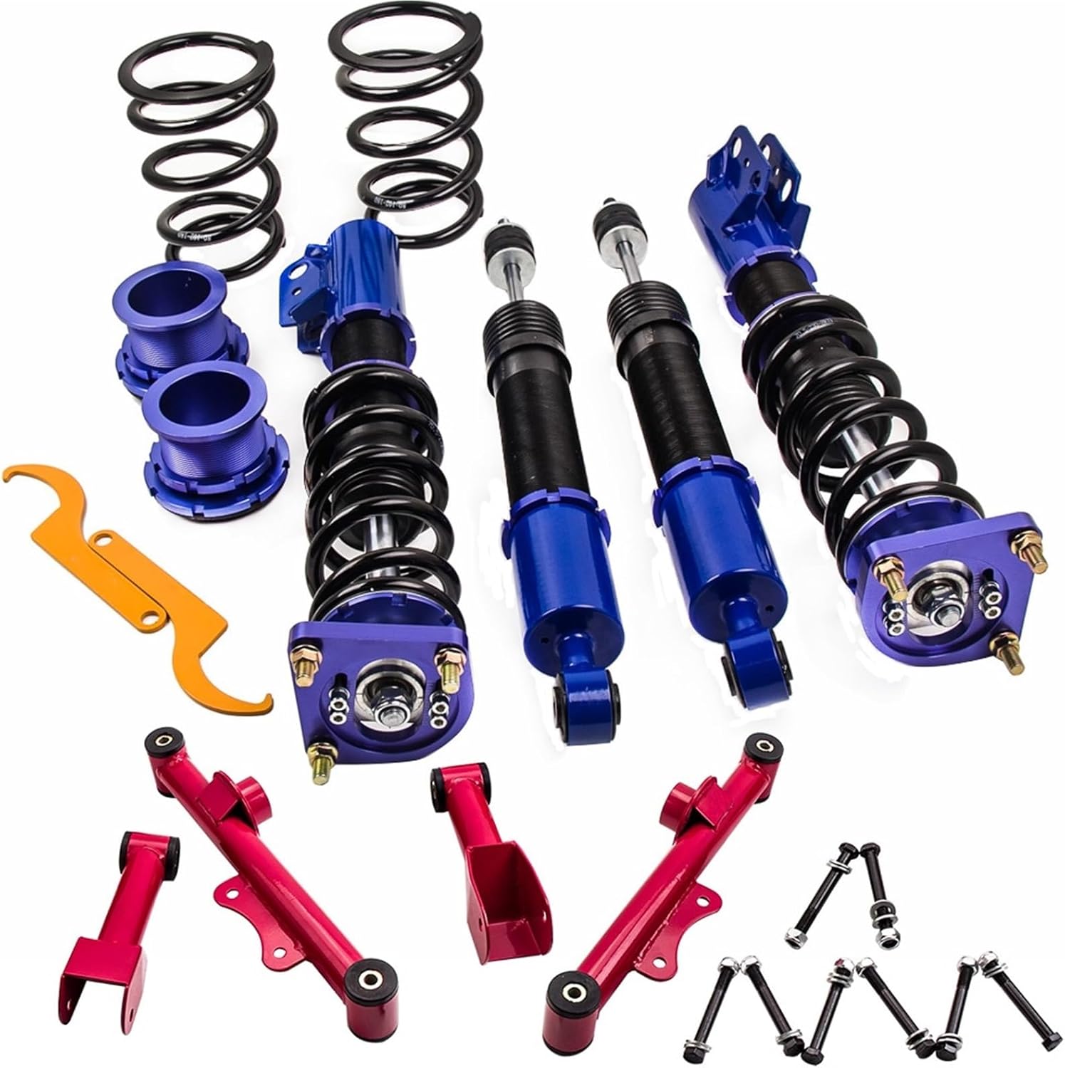 Coilovers Suspension Kit Compatible For Ford Mustang GT SN95 Convertible/Coupe 1994-2004 Front Rear Spring Front Rear Camber Plate