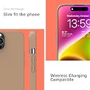 YATWIN Silicone Back Case for iPhone 14 Pro, Soft-Touch Phone Back Cover for Apple iPhone 14 Pro-Milk Tee, Beige gallery image