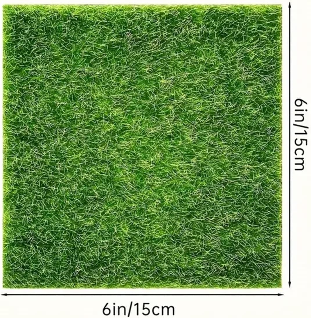 3Pcs Mini Artificial Grass for Fairy Garden, Micro Landscape DIY Craft & Mini Model Design Accessories