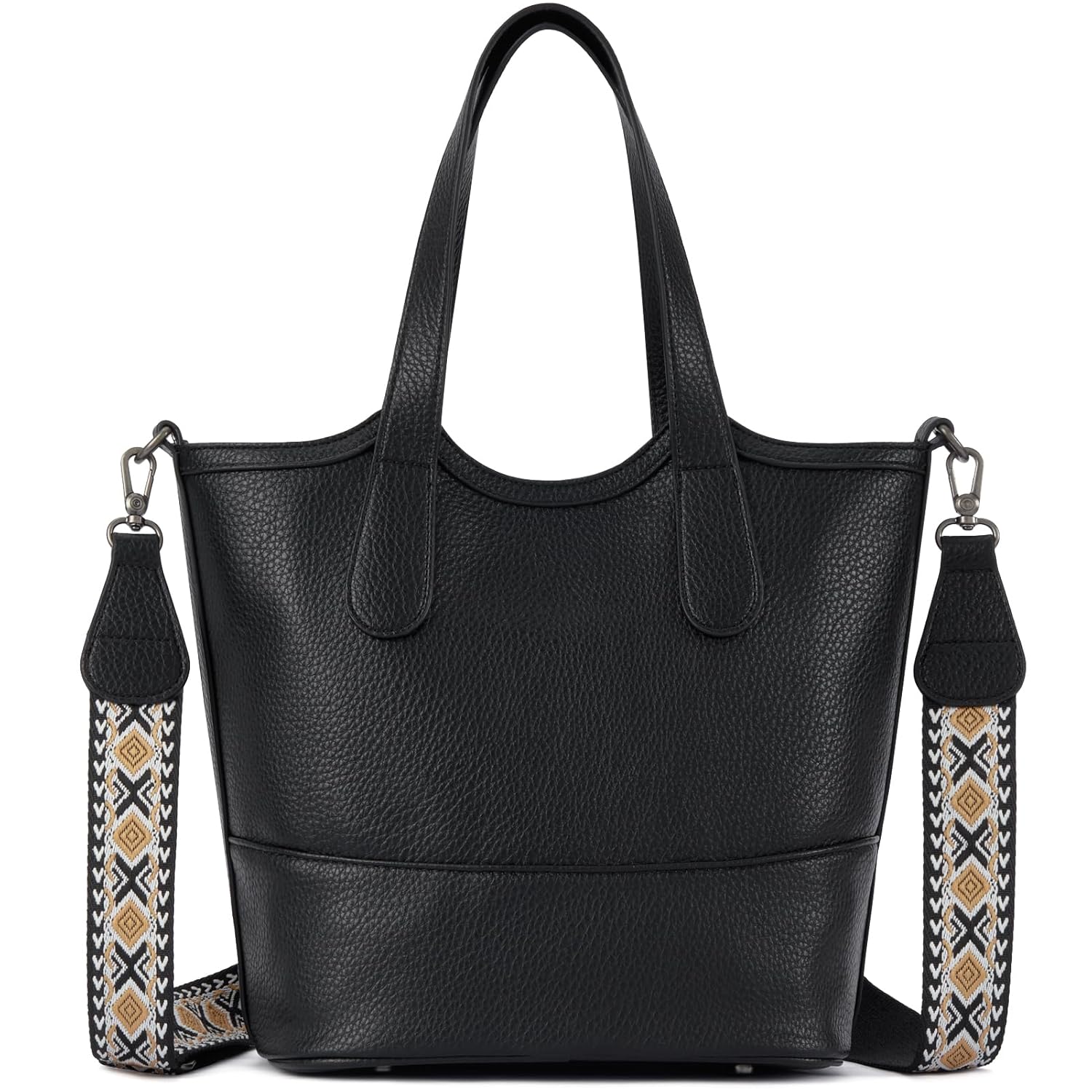 Top Handle Crossbody Bags for Women Vegan Leather Bucket Purses for Women Satchel Handbag with 2 Bottle Holder