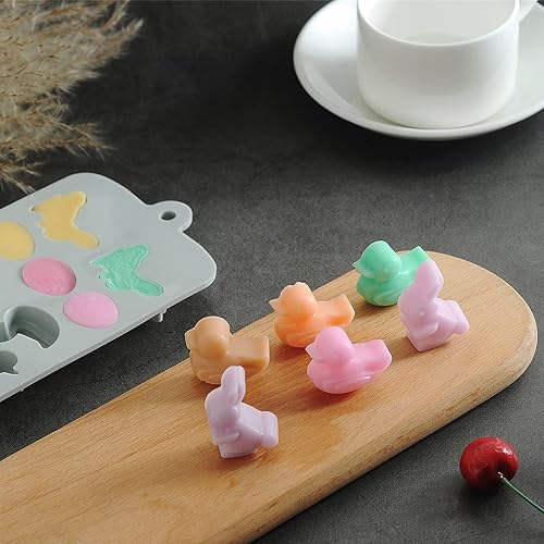 Vista 3 de Novedoso juego de moldes para confiteros de huevos y conejos, caramelos antiadherentes y chocolate para mini pastel, galletas, caramelos, gelatina