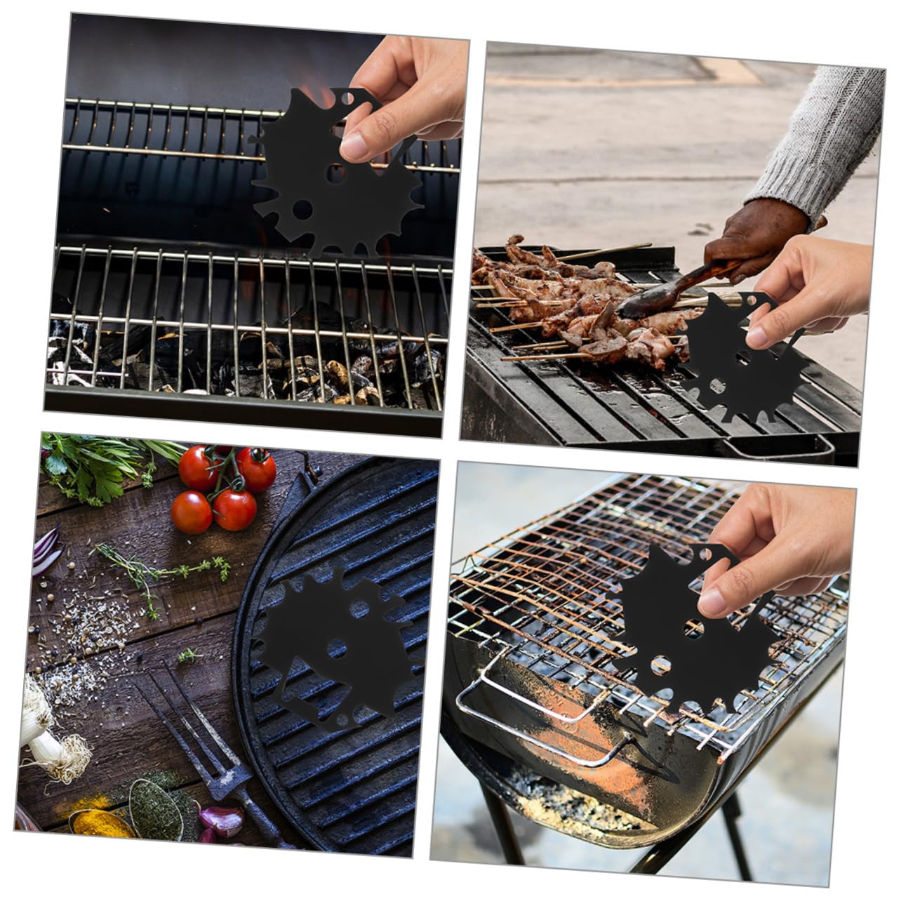 BESPORTBLE Grill Scraper Set 2pcs Stainless Steel BBQ Cleaner Scraper for Grate Cleaning