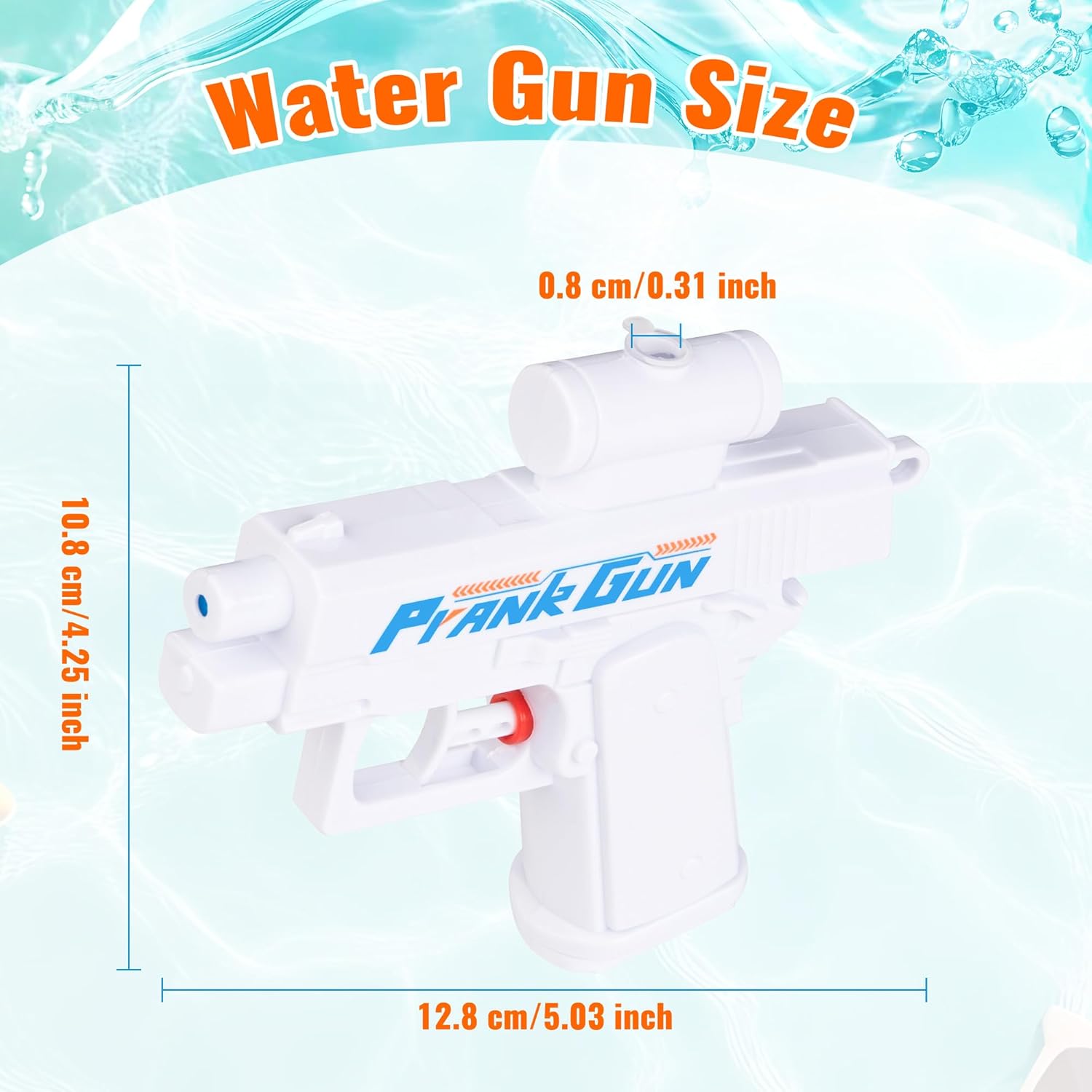Prank Water Gun, Prank Two-Way Water Gun, Pranks Battle Waters Guns Fight, Novelty Game for Parties & Summer Fun (White)