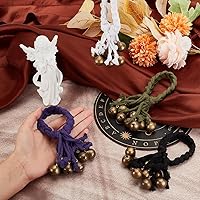 Vista 49 de OLYCRAFT 3 Pcs Witch Bells & Keychain Hangers - Moon Key Wiccan Bells Decor with Wood Beads Wind Chimes for Home Decor - 11.8 Inch