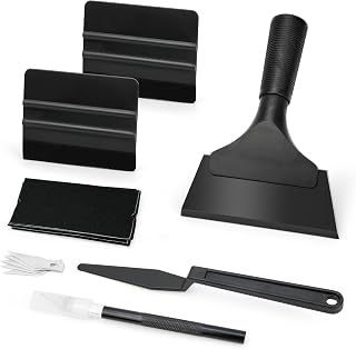 Professional Auto Film & Wrap Tools Kit: Squeegee, 5 Mirocrofiber Felts, Film Tuck Tool, Precision Cutter & Blades, for Vinyl Wrap, Window Tint, PPF, Decals Application