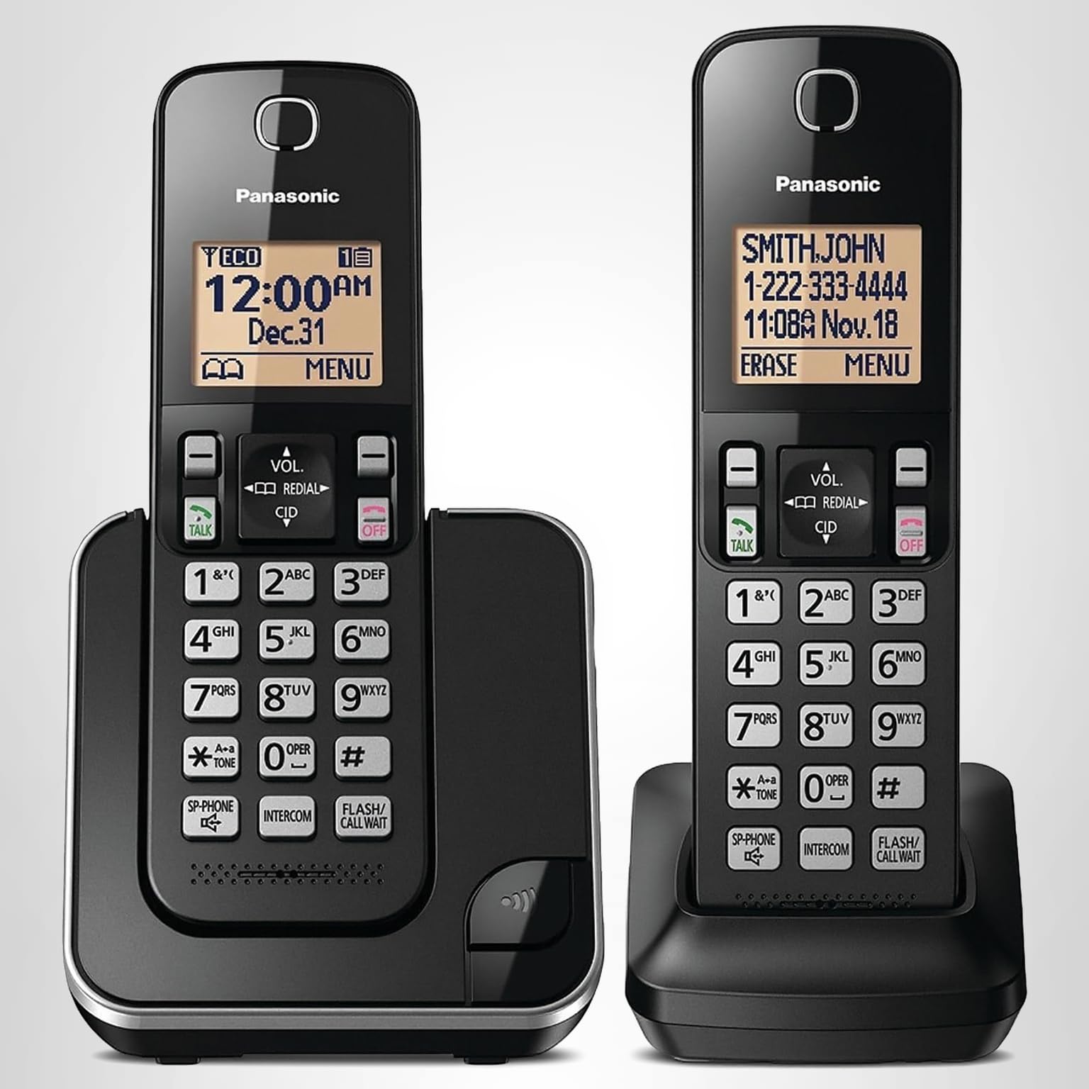Amazon.com : Panasonic Cordless Phone 2 Handsets System Expandable