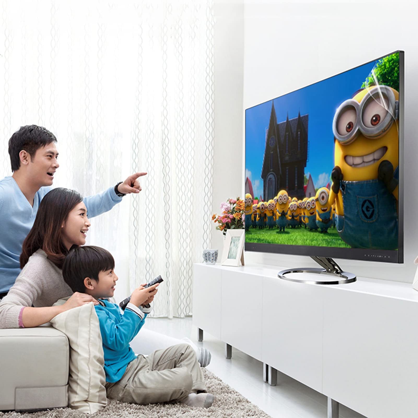Copertura protettiva per schermo TV per bambini Anti smashing Anti luce blu Pellicola a prova di esplosione Protezione dello schermo Domestico Finitura opaca 27 pollici 596X335MM
