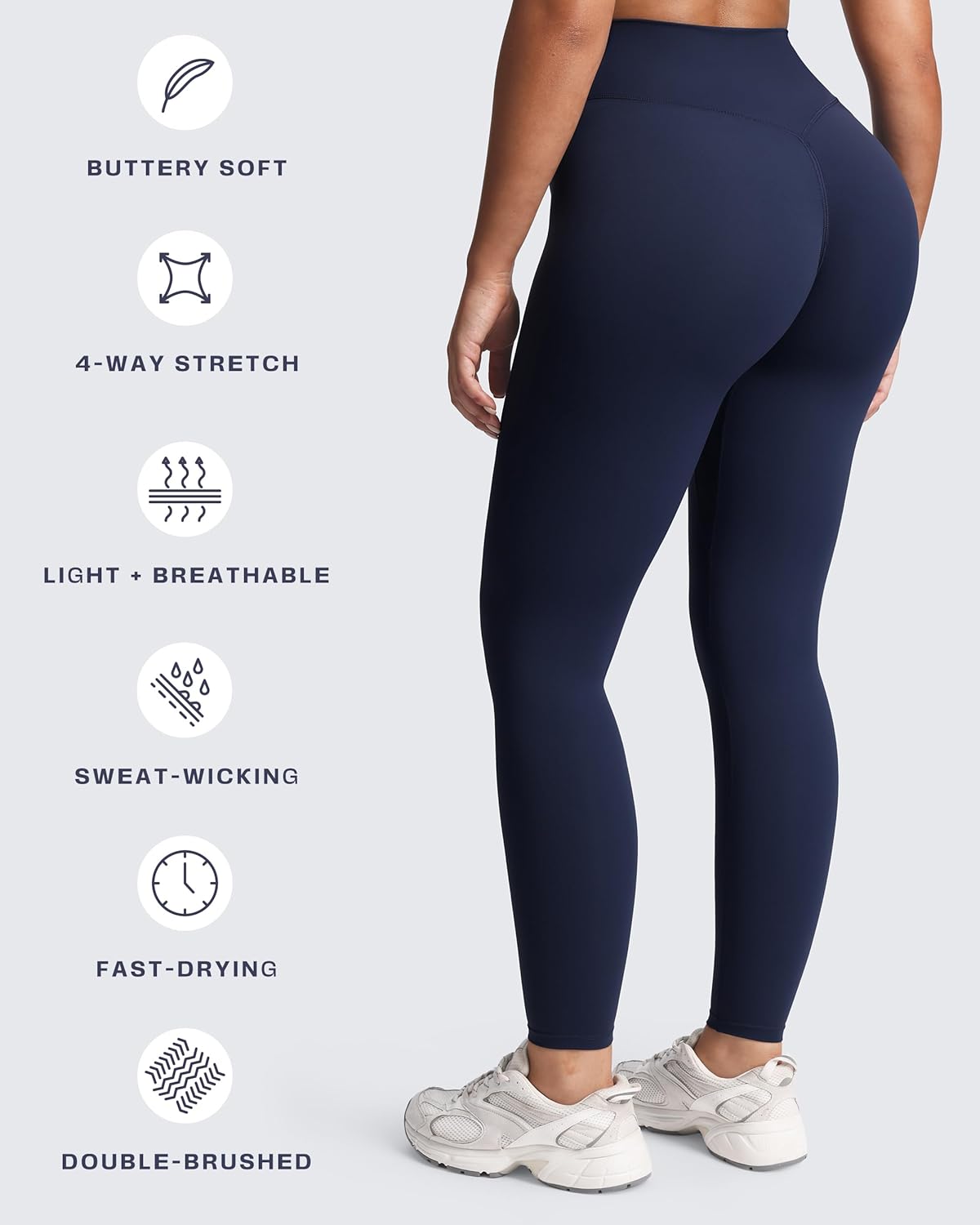 Aoxjox Workout Leggings for Women Vanity V Waist High Waist Tummy Control Hidden Scrunch Athletic Gym Yoga Pants 24"/26"/28" - Image 5