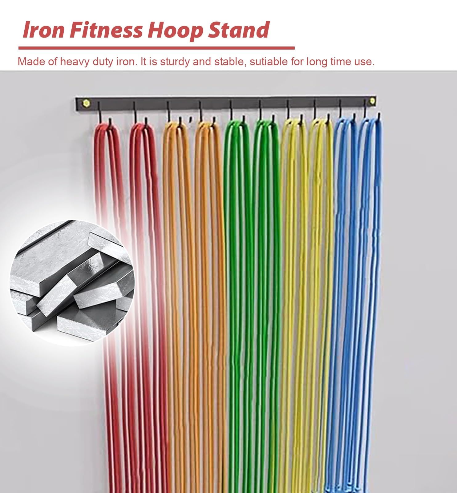 Wandhalterung mit Reifenständer, platzsparender Fitnessgerät-Organizer für Springseile und Hula-Hoops, Indoor-Sportausrüstung, Aufbewahrungslösung