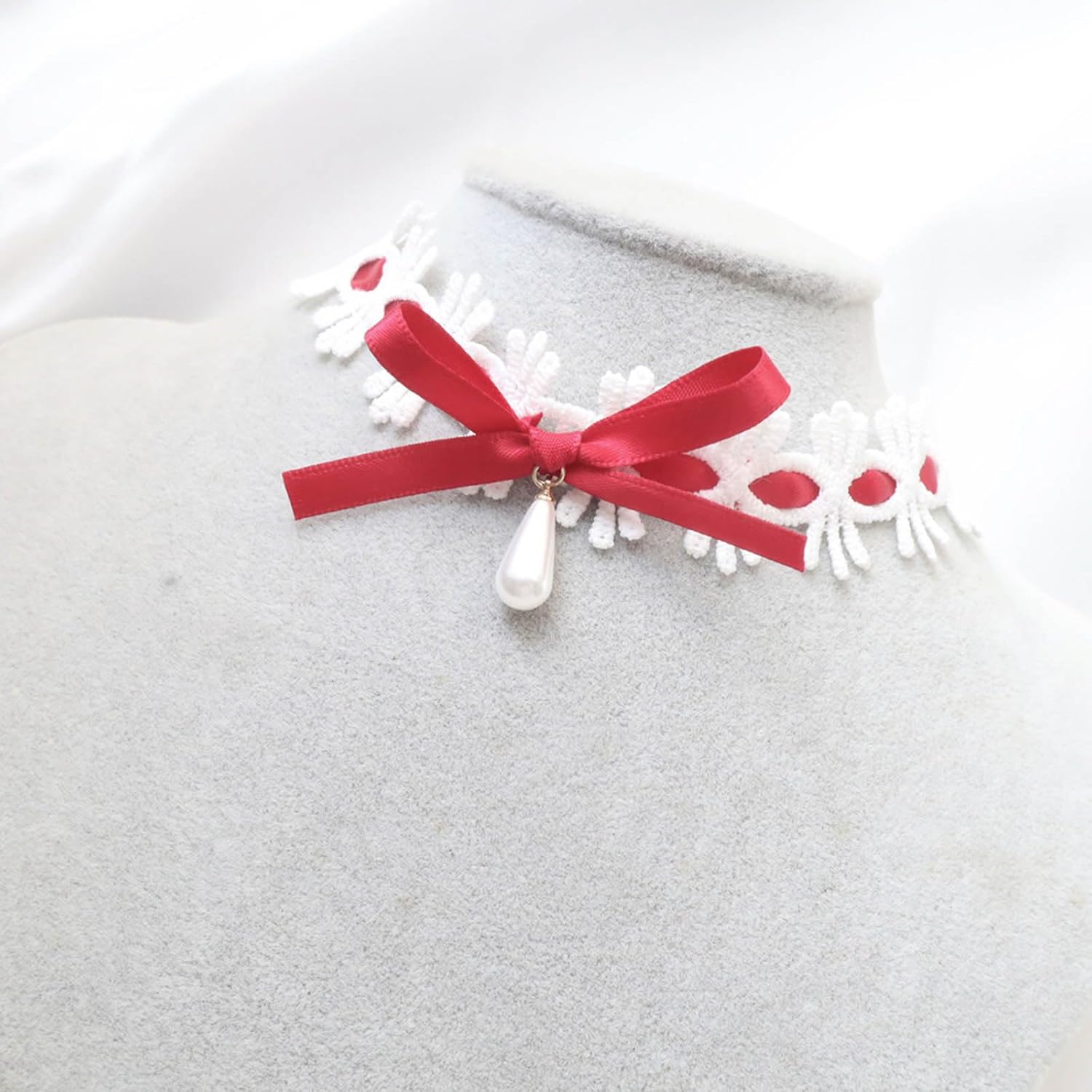 キチェケ] ヴィンテージの気質ローズチョーカーネックレス あせら 