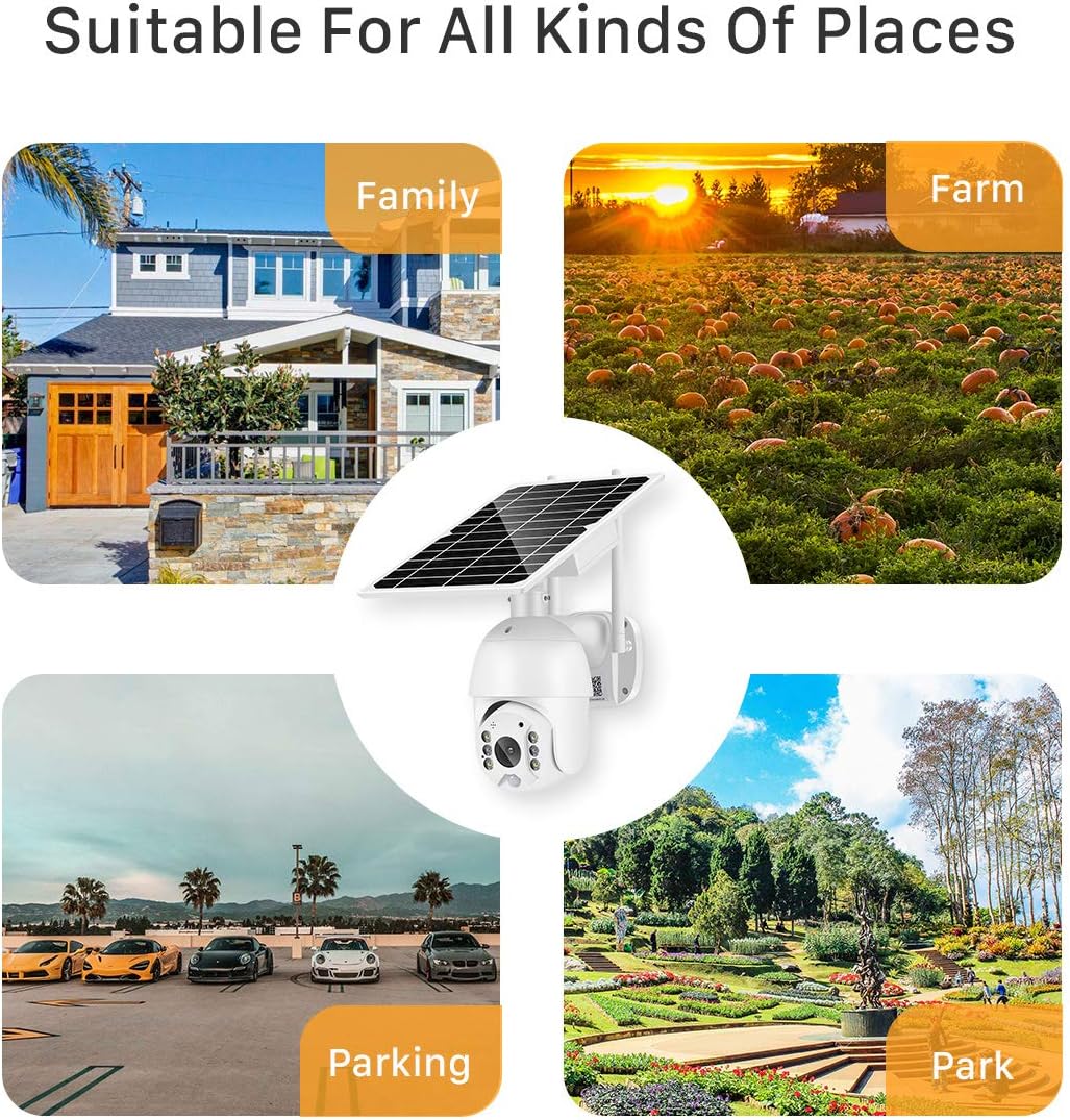 Crazy Clearance Wireless Security Camera Outdoor, WiFi Pan Tilt Spotlight Solar Battery Powered IP Camera 1080P with Color Night Vision, PIR Motion Detection, 2.4G WiFi, 2-Way Audio, Secure Cloud/SD Card Storage