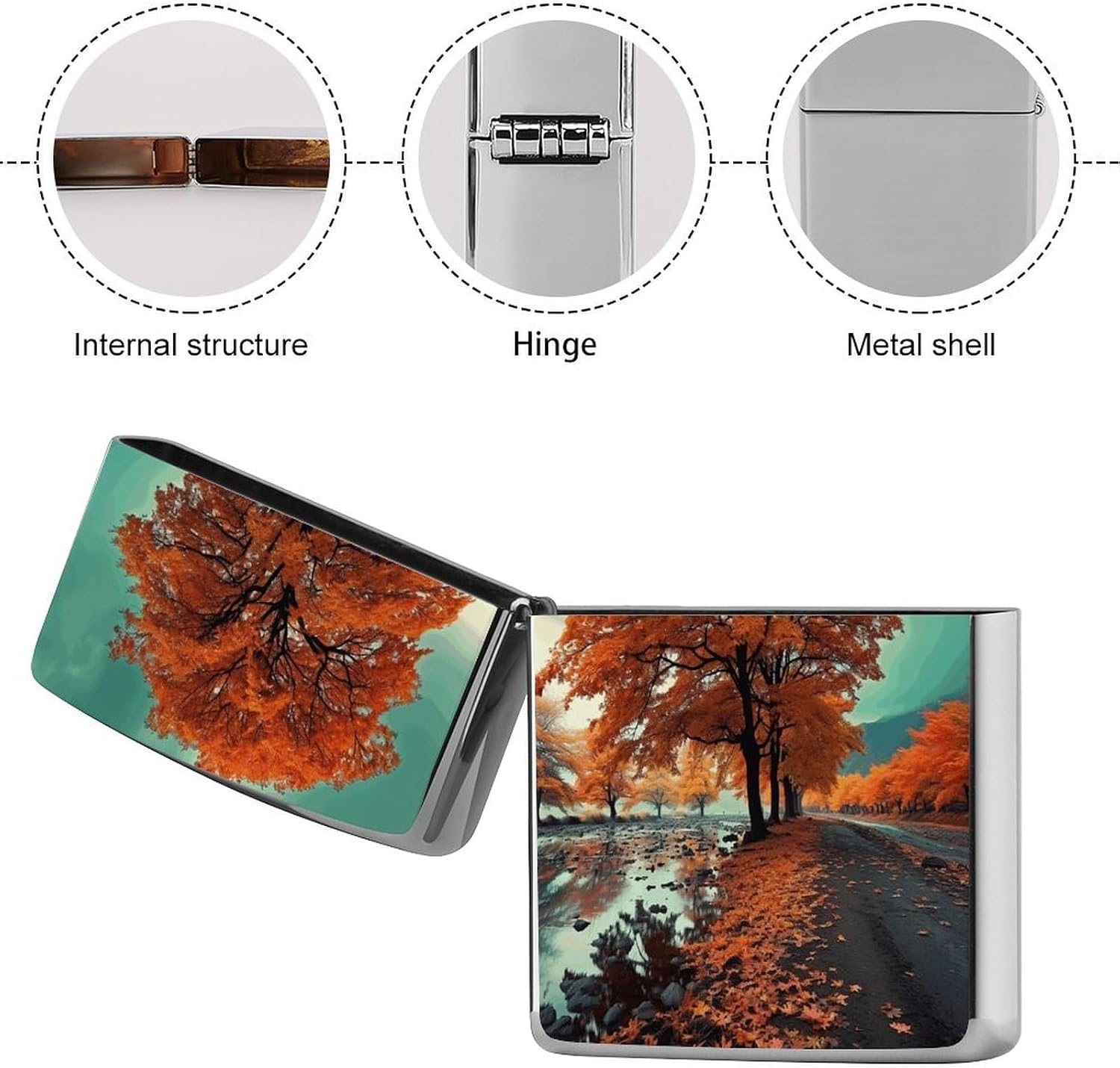 Maple Tree in Autumn Lighter Case Cover Holder Lighter Sleeve