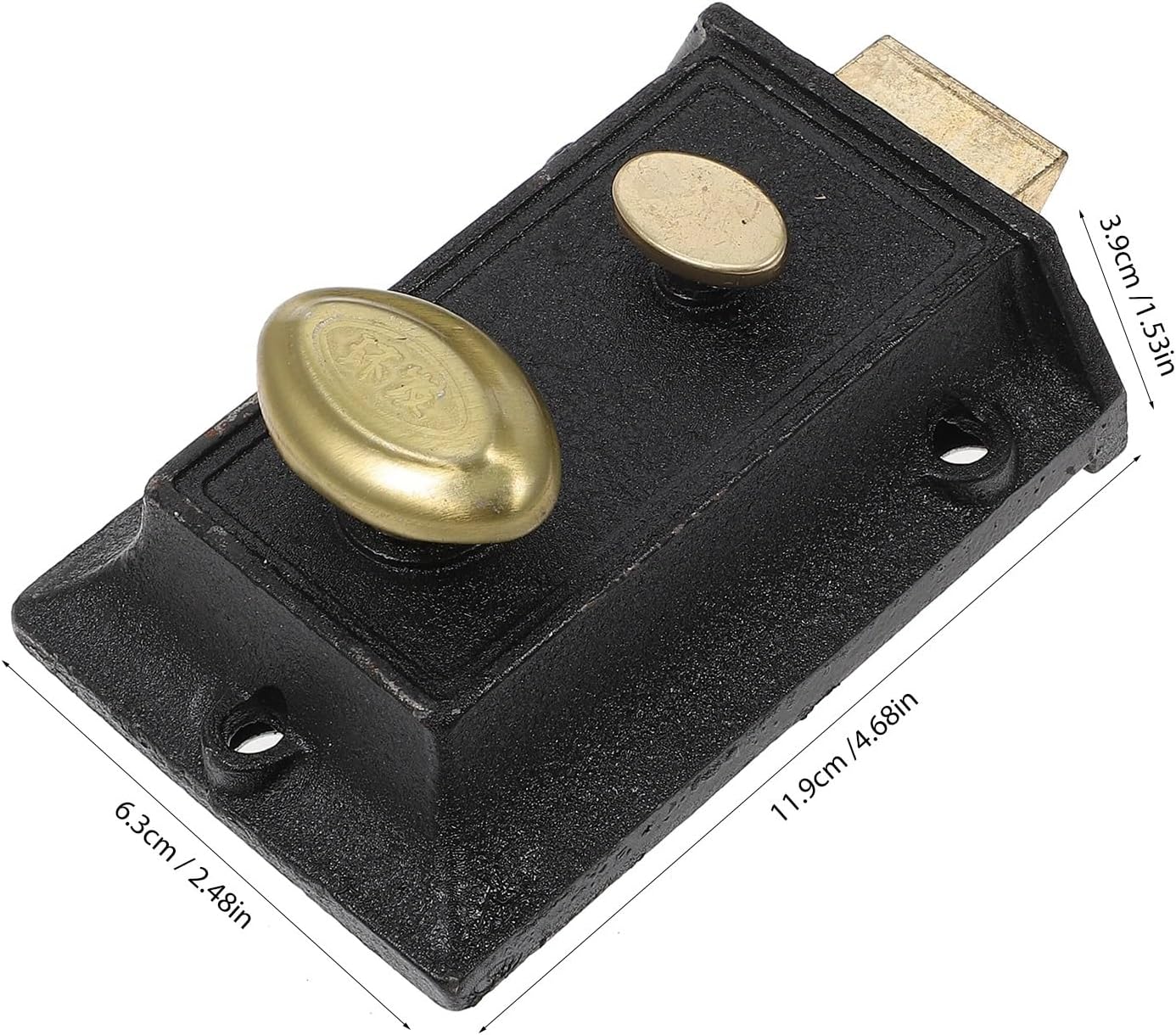 1 Set Deadbolt Exterior Security Door Lock Set Brass Cylinder for Wood Doors 35-55Mm Latch Child Safety