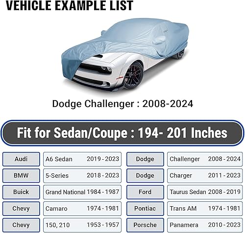 Miniatura 10 de iCarCover Funda impermeable de 18 capas para automóvil para todo tipo de clima, calidad prémium para automóviles, protección UV, GTO, CL, TL, TLX,