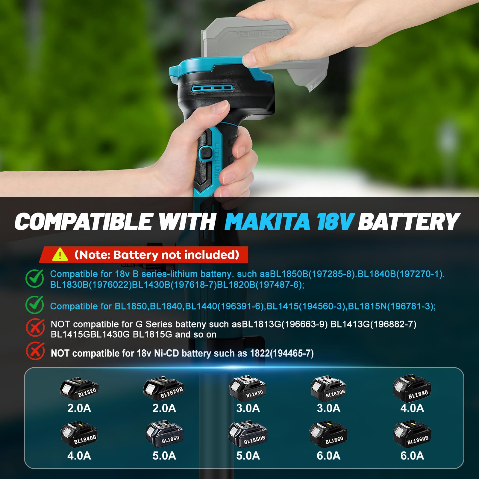 Akku Regenfasspumpe Wasserpumpe kompatibel mit Makita 18V Akku