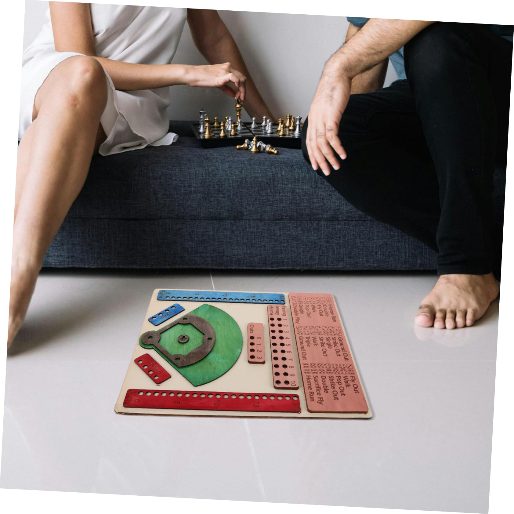 UPKOCH Farbenfrohes Holzbrettspiel für Partys und Zuhause Tragbar Vielseitig Nutzbar für Familienabende und Gesellige Spielrunden