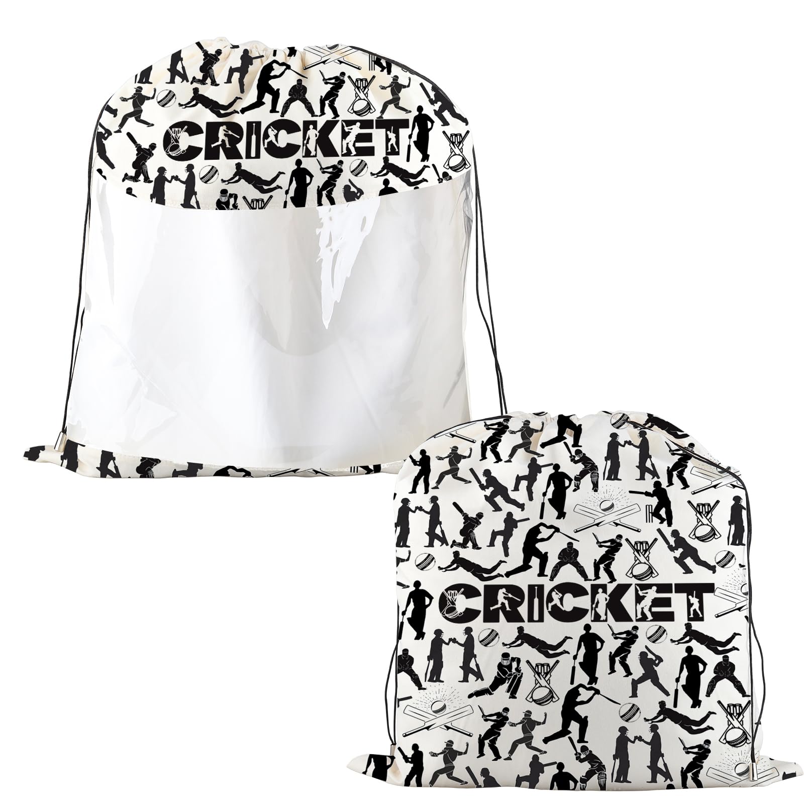 PXTIDY Cricket Drawstring Bag Cricket Sport Equipment Bag Drawstring Storage Pouch Players Dirty Clothes Travel Organizer