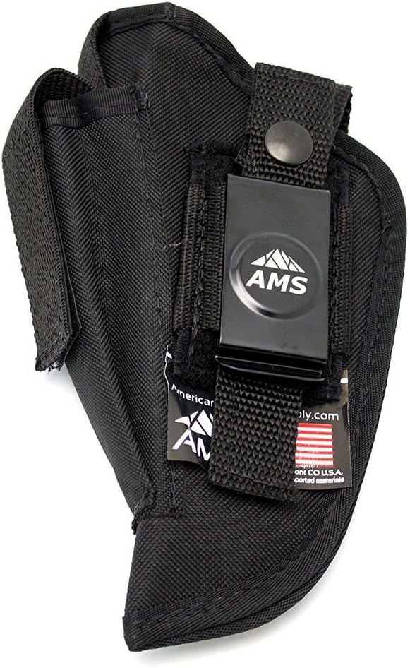Belt Clip Concealed by American Mountain Supply for Compact Semi Automatic Pistols - Fits Large Frames with 4-5” Barrel Springfield XD, XDm, HK USP, Beretta PX4, Sig 2340 - Ambidextrous