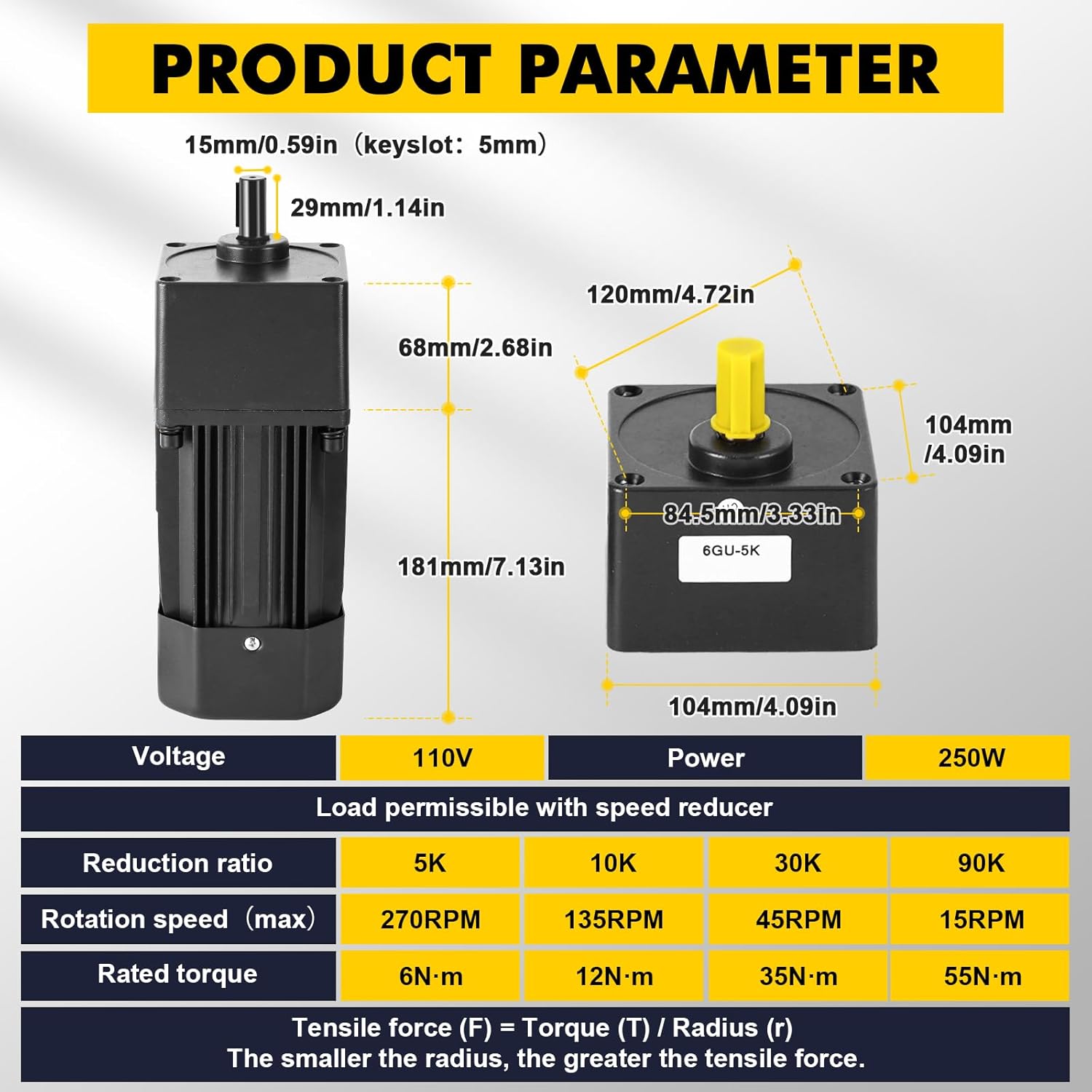 250w variable speed motor with gearbox and bracket, 0-45rpm(30k) high torque ac gear reducer motor for industry, robotics, automotive, production line 250 watts 45 rpm