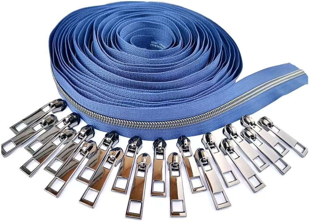 CYS 5 Nylon Coil Zippers by The Yard Long Zippers for