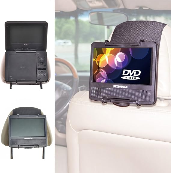 TFY Car Headrest Mount for Portable DVD Player