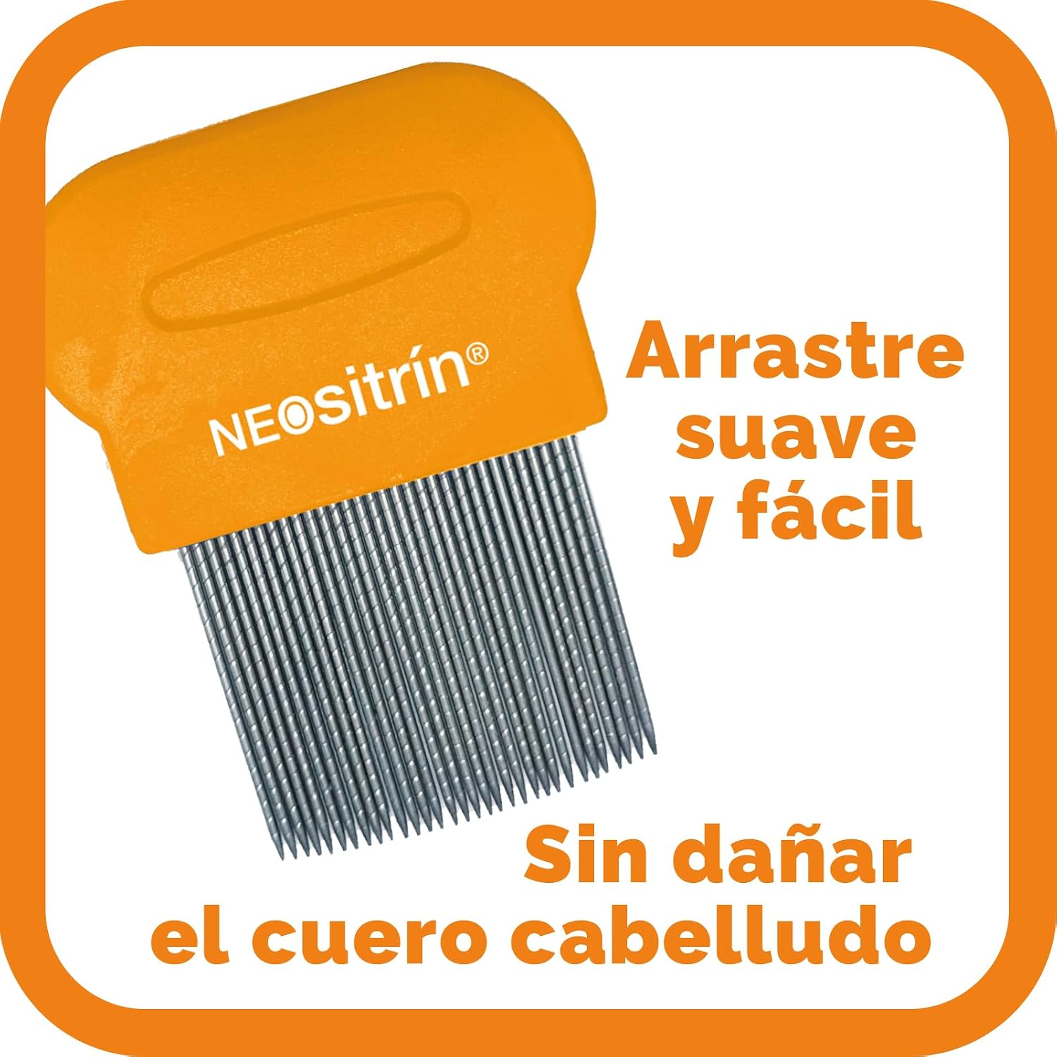 Neositrin Premium Lendrera Professional Comb for Lice and Nits Stainless Steel with Rounded Tips, Pack of 2