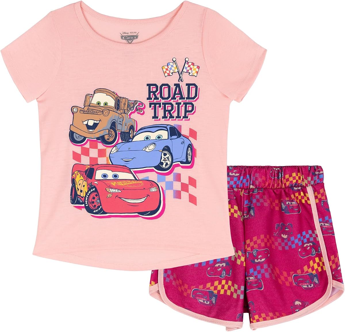 Conjunto de camiseta y pantalones cortos con delfines de 2 piezas de Disney para niñas para bebés y niños