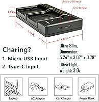 Vista 4 de Kastar Paquete de 1 batería BN-VF707 y cargador USB LTD2 de repuesto para JVC GR-D370US GR-D371 GR-D371U GR-D371US GR-D372 GR-D372U GR-D372US