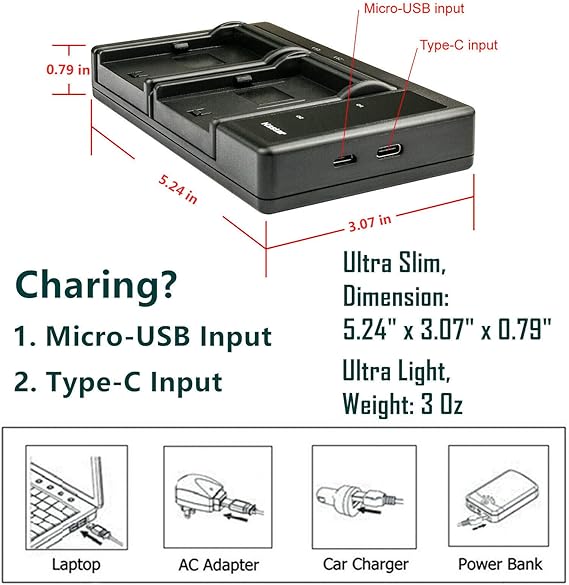 Kastar 4-Pack Battery & LTD2 USB Charger Compatible with Sony NP-BD1 NP-FD1 Battery, BC-CSD BC-CS3 Charger, Cyber-Shot DSC-G3, T2, T70, T75 Cameras