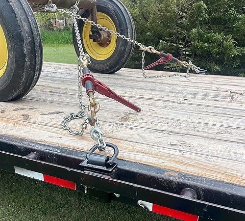 Vista 28 de Mytee Products Anillo en D de bolsillo de estaca ajustable resistente con pasador de enganche de 1/2 pulgada, WLL 5400 libras y 4 agujeros para Negro