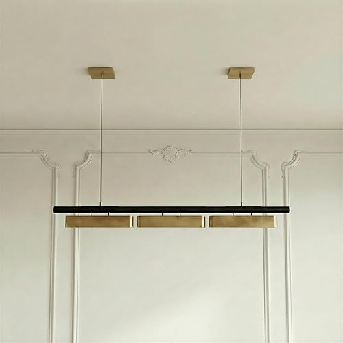 Residence Supply Munira Modern Chandelier - Gold LED Pendant Light Fixture for Dining Room & Kitchen Island - Adjustable Height, Dimmable Contemporary Ceiling Light with Touch Control - 50,000hr LED