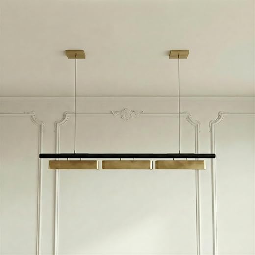 Residence Supply Munira Modern Chandelier - Gold LED Pendant Light Fixture for Dining Room & Kitchen Island - Adjustable Height, Dimmable Contemporary Ceiling Light with Touch Control - 50,000hr LED