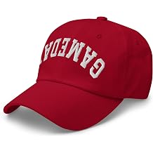 NG Game Day Embroidered Upside Down Curved Bill Cap Relaxed Fit Low Crown Adjustable Dad Hat
