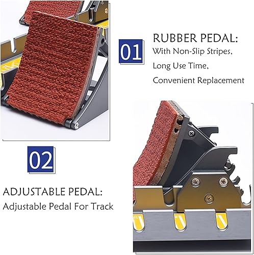 Miniatura 3 de Supvision Pedales Sprinter multifunción, bloque de arranque, 6 ángulos, ajustable, pistas y campo de aluminio, adecuados para pistas de ceniza de