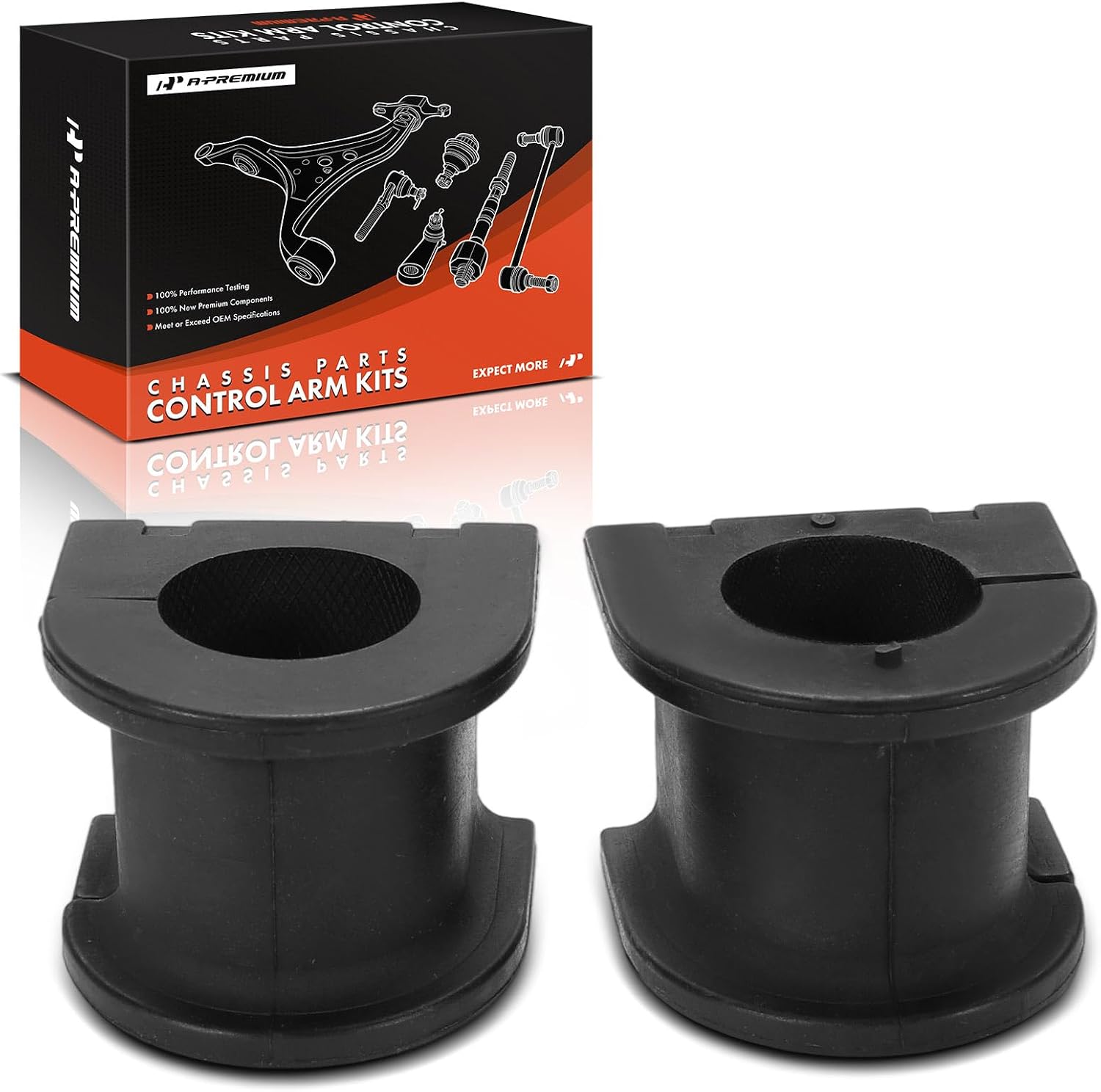 A-Premium 2 x Front Sway Bar Bushing Kit, Compatible with Toyota Land Cruiser 1998-2007 & Lexus LX470 1998-2007