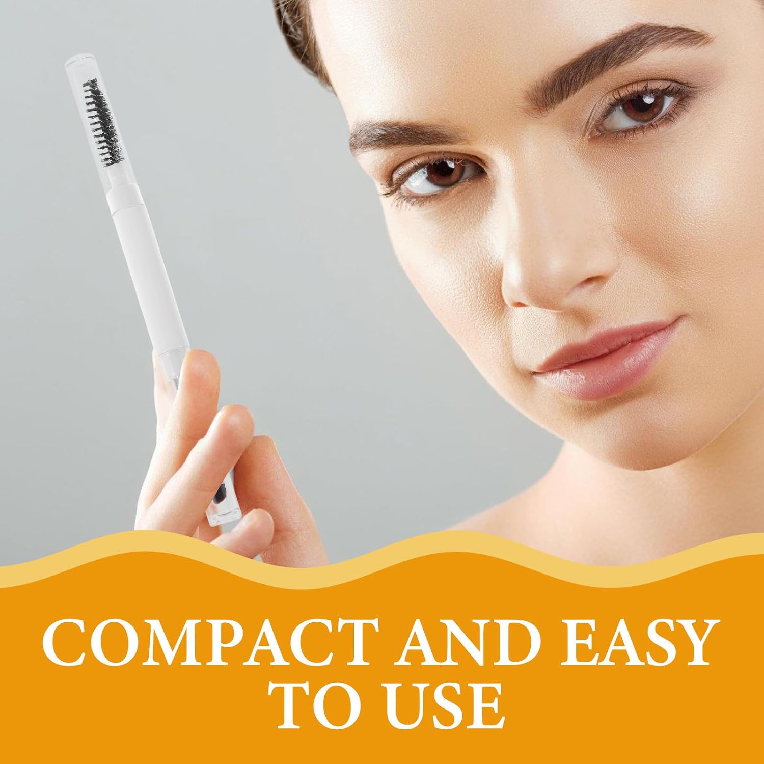 Double-end Lash Tool Brow Concealer Brush Soft Angled Brow Brush with Spiral Spoolie Multipurpose Eyebrow Applicator for Precise Makeup
