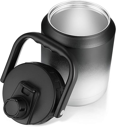 Miniatura 2 de Sursip - Jarra de agua aislada al vacío de 64 onzas, botella de agua de doble pared de acero inoxidable de medio galón, botella de agua aislada de