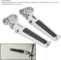 Vista 2 de Estriberas Abrazadera en U, mini estriberas para bicicleta, protector de motor, reposapiés para motocicleta, bicicleta de calle con barra de choque