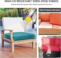 Vista 4 de Easy-Going - Paquete de 4 fundas de cojín impermeables para patio, 24x24x4 pulgadas, fundas de repuesto antideslizantes para asientos al aire libre