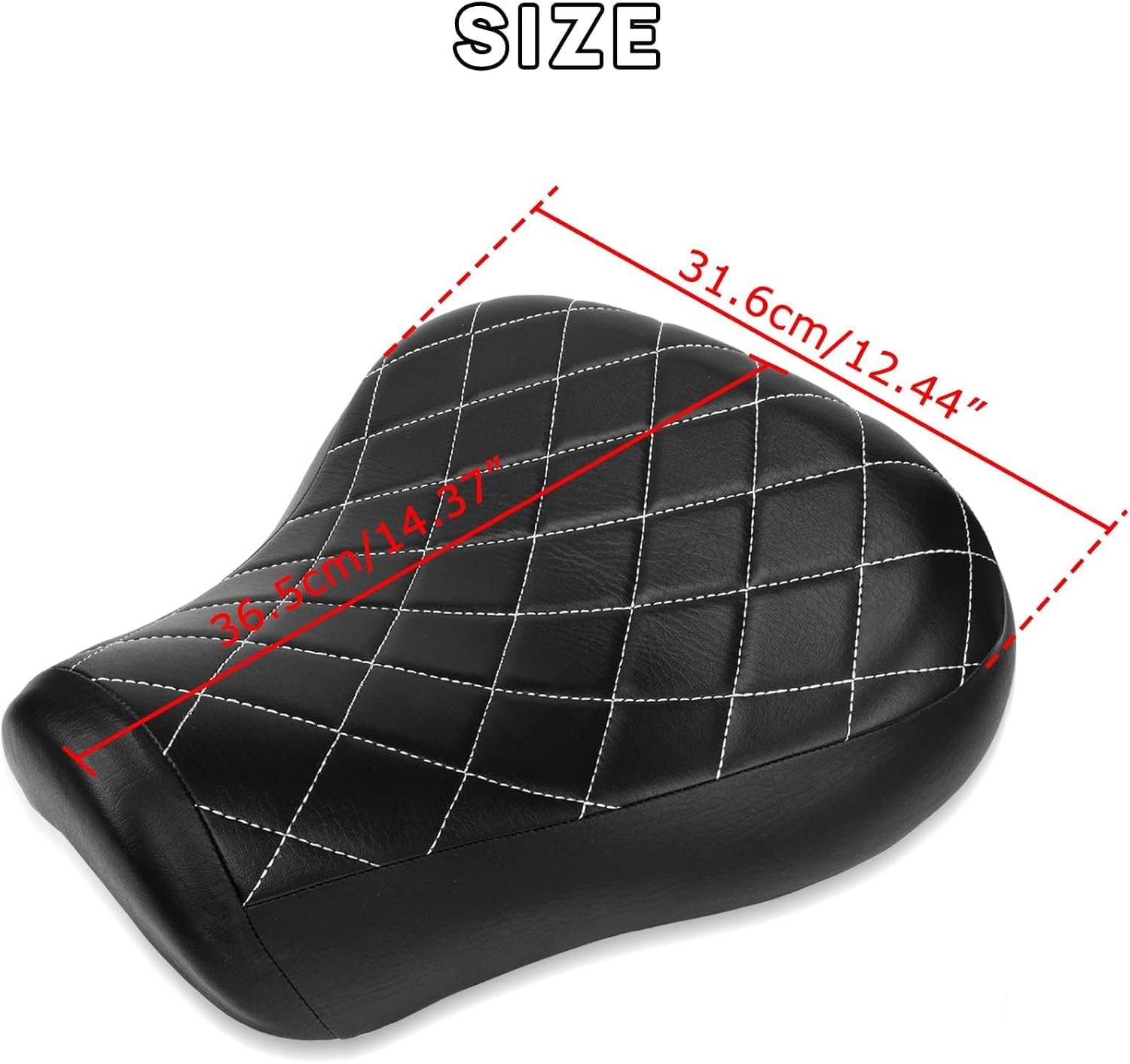Motorcycle Front Solo Seat, PSLER Driver Rider Seat for Sportster 883 1200 72 48 1983-2003 Diamond