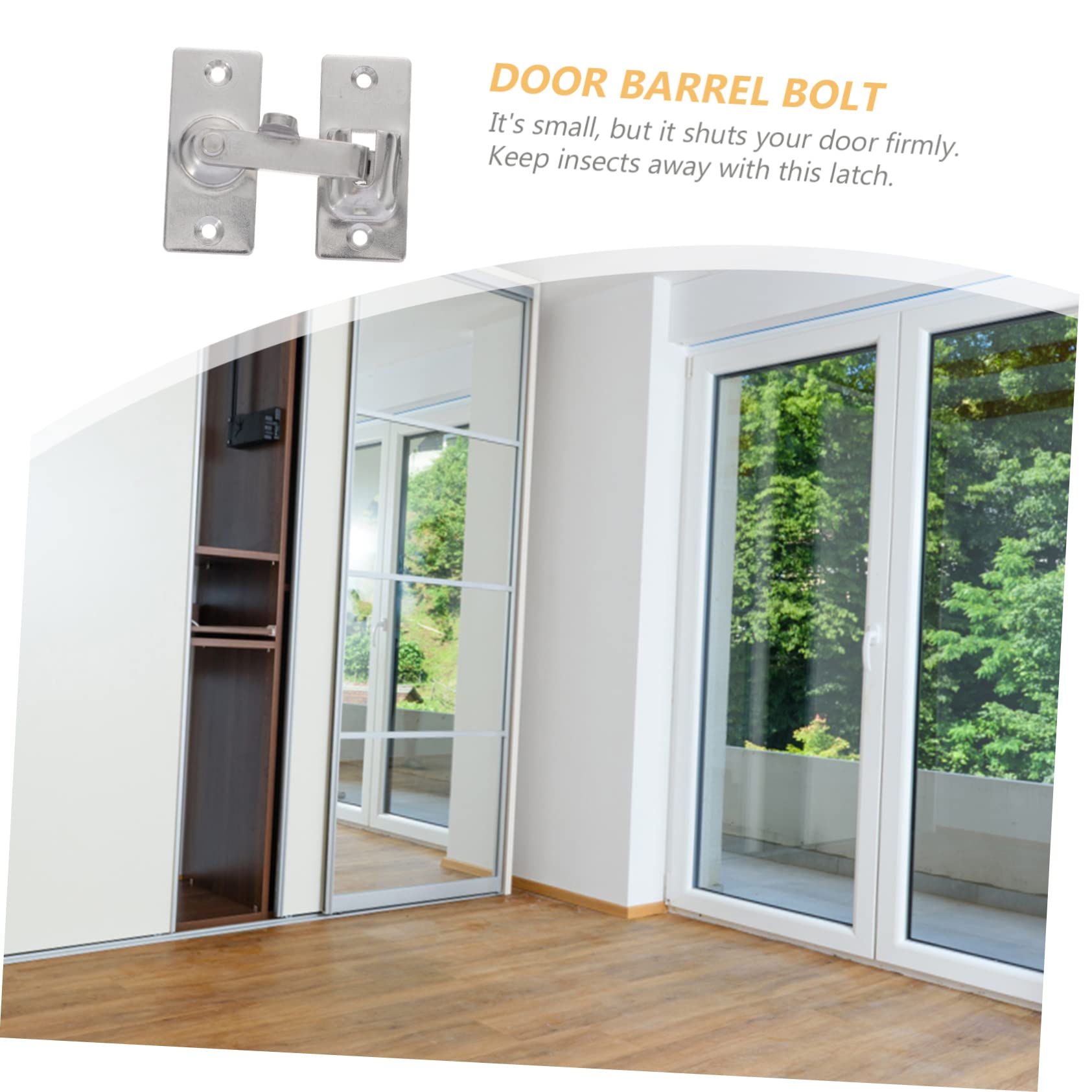 Mikikit 5sets Serratura Chiusura Bolt Acciaio Inossidabile Sicura e Resistente Per Porte Finestre Cancelli e Armadi Facile Da Installare e Adatta Per Interni Ed Esterni